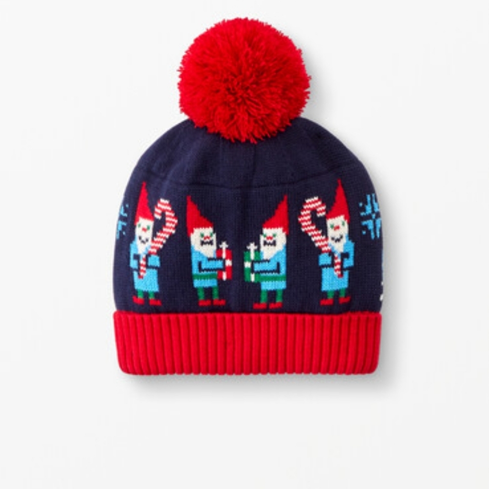 NWT Hanna Andersson Gnome Sweet Gnome Sweaterknit Cap.